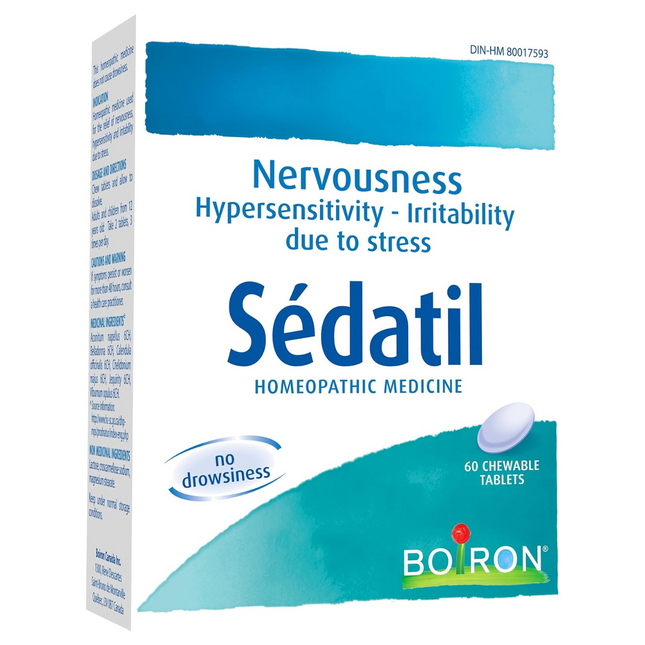 Boiron - Sédatil Homeopathic Medicine for Nervousness | 60 Chewable Tablets
