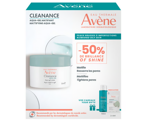 Avène - Cleanance Aqua Gel Mattifying Anti Acne Routine | 3 Piece