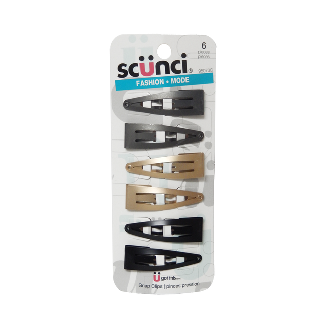 Scunci - Fashion Mode Snap Clips | 6 Pieces