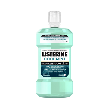 Listerine - Alcohol Free Mild Taste Antiseptic Mouthwash, Cool Mint | 1 L
