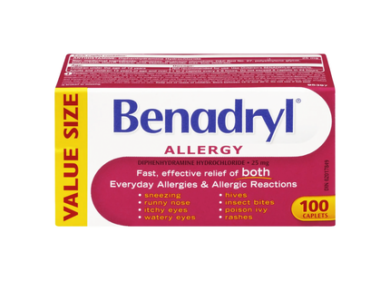 Benadryl – Soulagement des allergies | 100 capsules