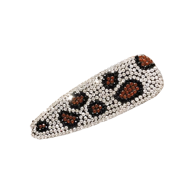 Scünci - U Got This, Rhinestone Leopard Snap Clip | 1 Piece