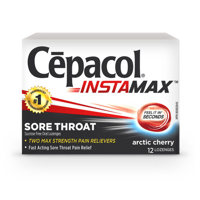 Cepacol - InstaMax Sore Throat Lozenges - Arctic Cherry | 12 Lozenges