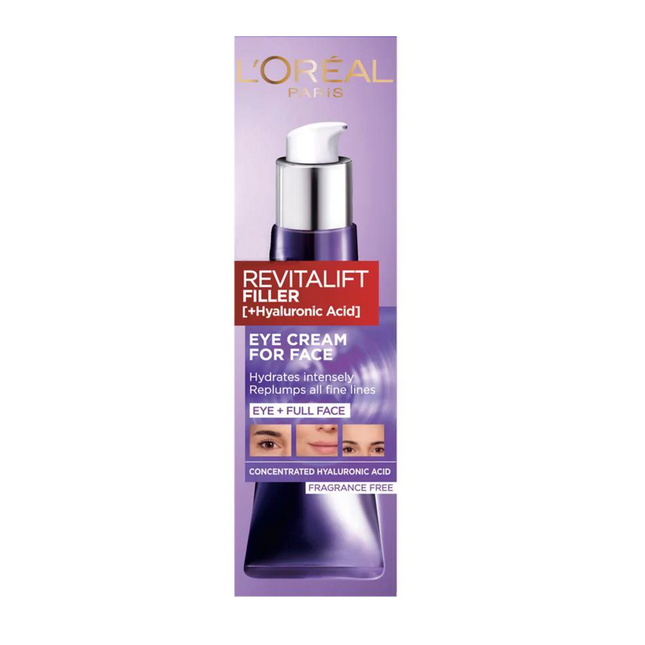 *L'Oréal - Crème pour les yeux Revitalift Filler + Acide hyaluronique - Sans parfum | 30 ml