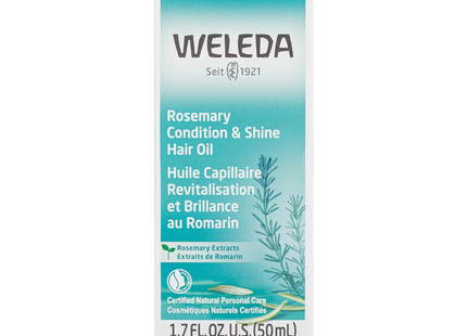 Weleda - Après-shampoing au romarin et huile capillaire éclat | 50 mL