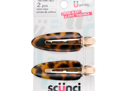 Scünci - Leopard Salon Clips | 2 Pieces