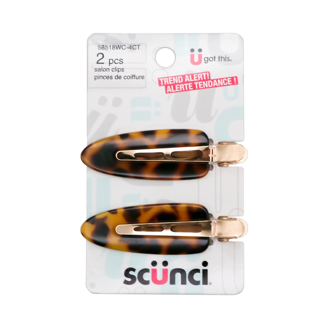 Scünci - Leopard Salon Clips | 2 Pieces