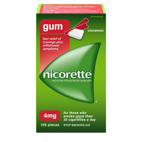Nicorette 4mg Nicotine Gum - Cinnamon | 105 Pieces