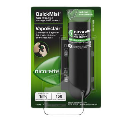 Nicorette QuickMist Nicotine Spray 1 mg Delivered - Fresh Mint | 150 Sprays