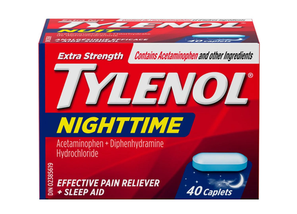 Tylenol - Efficace nocturne + Aide au sommeil | 40 comprimés