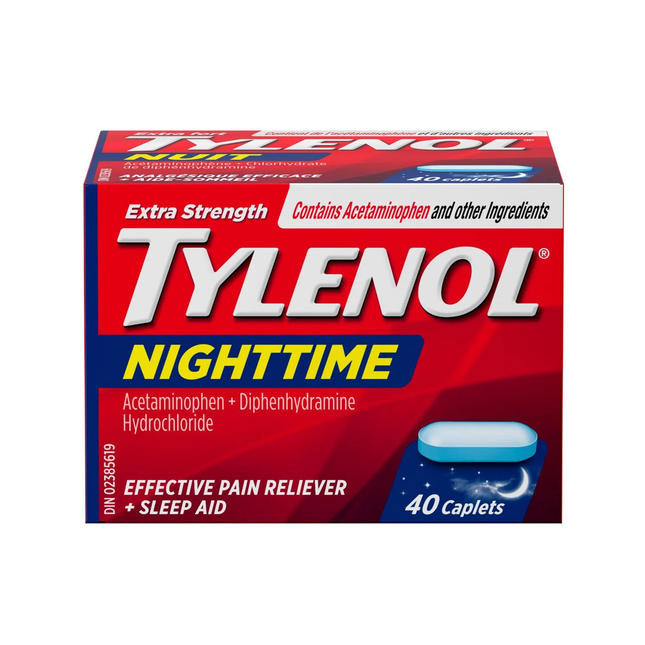 Tylenol - Efficace nocturne + Aide au sommeil | 40 comprimés