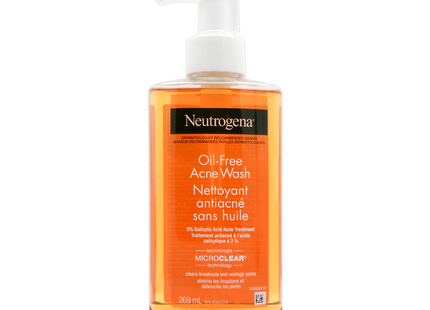 Neutrogena - Nettoyant anti-acné sans huile à l'acide salicylique 2 % | 269 mL