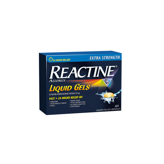 Reactine - Extra Strength Allergy Relief Liquid Gels | 40 Liquid-Filled Capsules