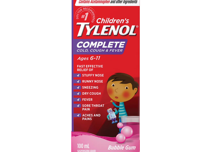 TYLENOL CHLD CLD/CGH/FV 100 ml