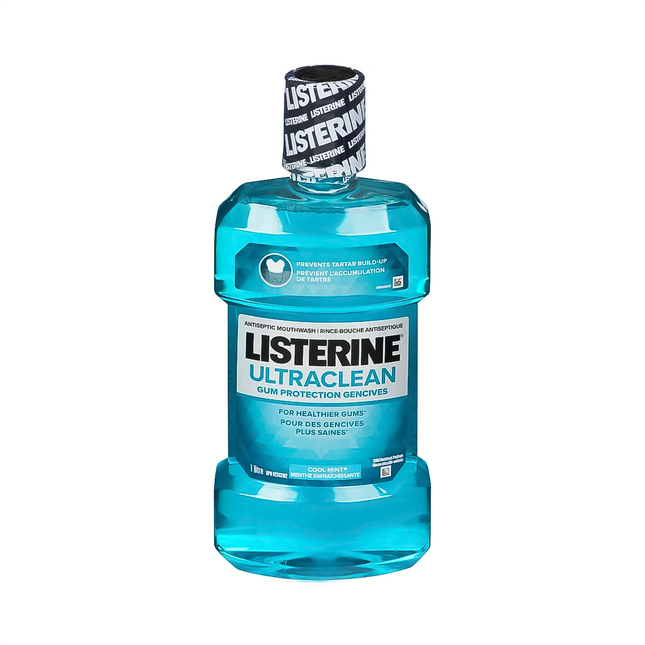 Listerine - Bain de bouche antiseptique Ultraclean, Menthe fraîche | 1 L