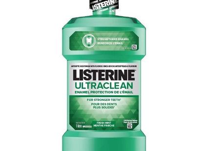 Listerine Ultra Clean Enamel Protection Fresh Mint Antiseptic Mouthwash with Fluoride | 1 L