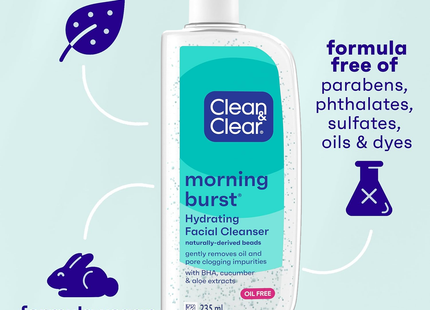 Clean &amp; Clear - Nettoyant hydratant pour le visage Morning Burst | 235 ml