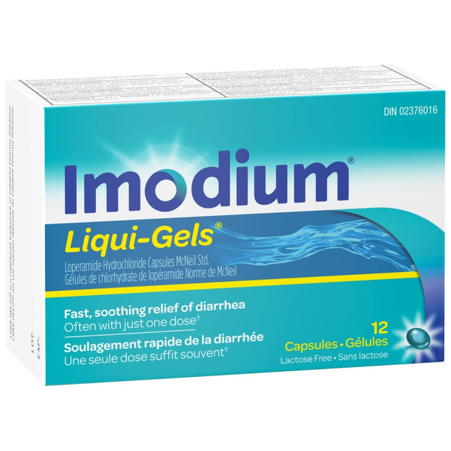 Imodium - Liqui-Gels pour soulager la diarrhée | 12 gélules
