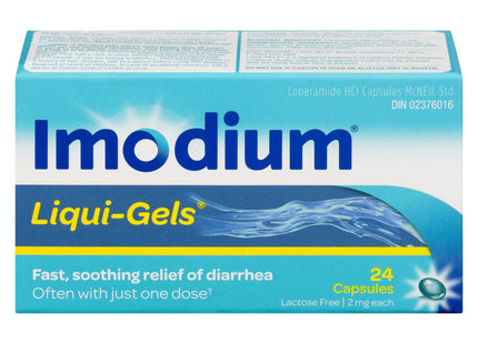 Imodium - Liqui-Gels for Soothing Relief of Diarrhea 2 mg - Adults | 24 Capsules