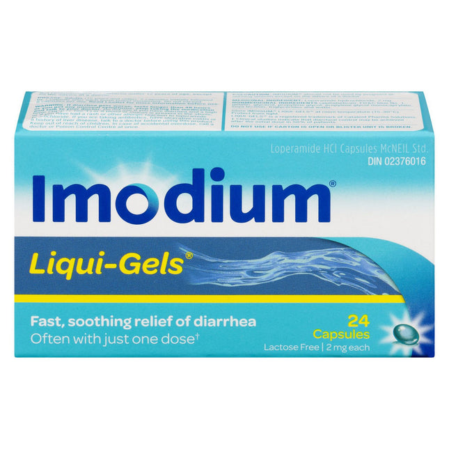 Imodium - Liqui-Gels pour soulager la diarrhée 2 mg - Adultes | 24 gélules