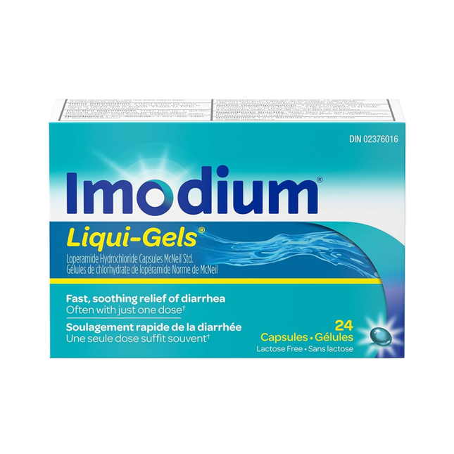 Imodium - Liqui-Gels pour soulager la diarrhée 2 mg - Adultes | 24 gélules