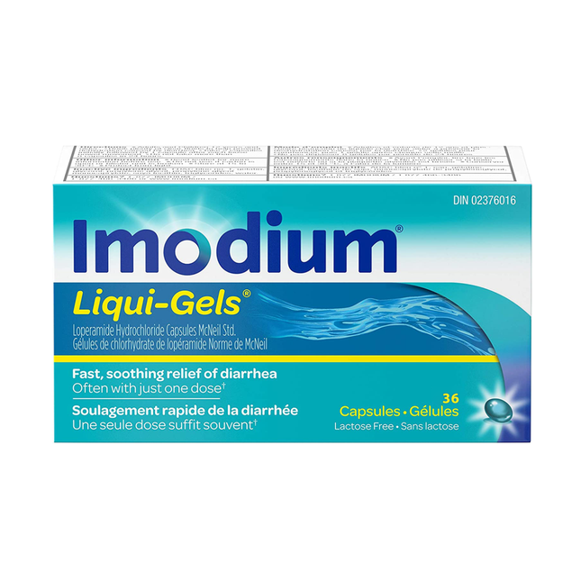 Imodium - Liqui-Gels pour soulager la diarrhée 2 mg - Adultes | 36 Gélules