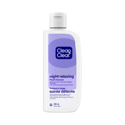Clean &amp; Clear – Nettoyant visage relaxant en profondeur pour la nuit | 240 ml
