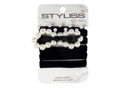 Styliss Black Soft Pearl Elastics