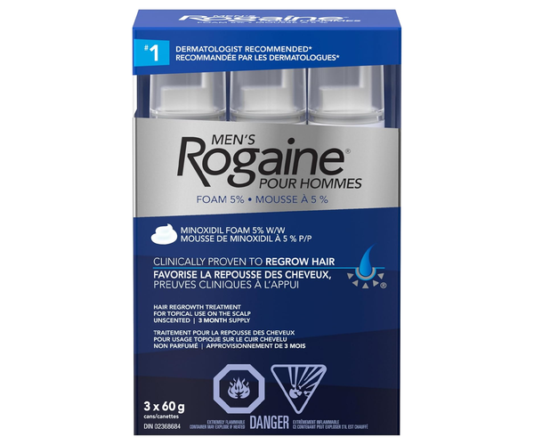 Men's Rogaine - Hair Regrowth Foam Treatment | 3 Pack – White Cross E-Store