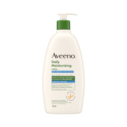Aveeno - Lait corps hydratant quotidien pour peaux normales à sèches - Hydratation légère | 354 mL