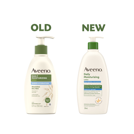 Aveeno - Lait corps hydratant quotidien pour peaux normales à sèches - Hydratation légère | 354 mL