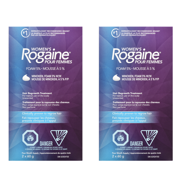 Rogaine Hair Regrowth Foam Treatment Foam for Women Bundle | 4 x 60 g