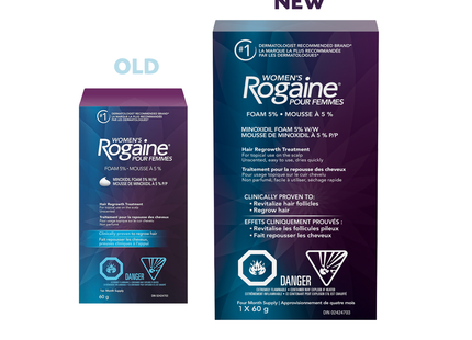 Rogaine - Traitement pour la repousse des cheveux pour femmes - Mousse au minoxidil 5 % | 2 mois de traitement - 1 x 60 g