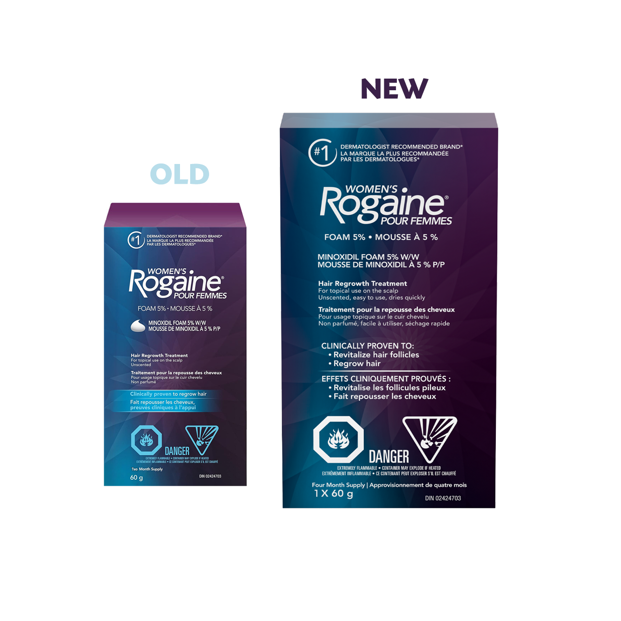 Rogained Rogaine - Women's Hair Regrowth Treatment - Minoxidil Foam 5% | 2 Mont ...