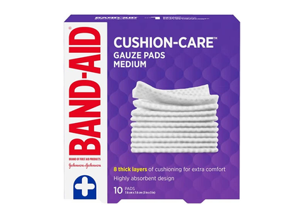 Band-Aid - Tampons de gaze d'entretien des coussins | 10 tampons