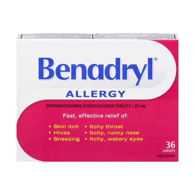Benadryl - Comprimés contre les allergies | 36 comprimés