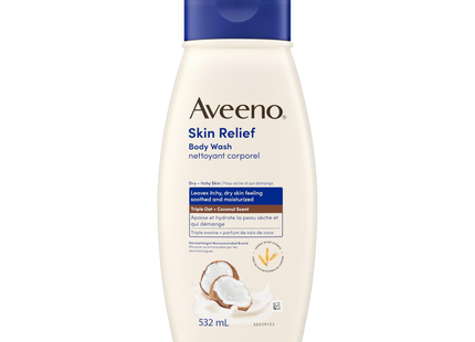 Aveeno - Skin Relief Gentle Scent Body Wash, Coconut | 532 mL