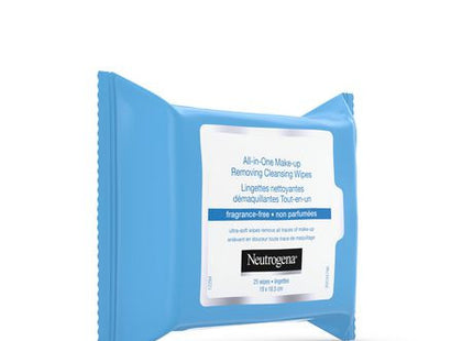 Neutrogena All-In-One Make-Up Removing Cleansing Wipes - Fragrance Free | 25 Wipes