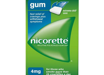 Nicorette 4mg Nicotine Gum - Extreme Chill Mint | 30 Pieces