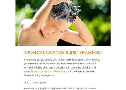 Clean Kids - Organic Shampoo, Tropical Orange Burst | 480 mL