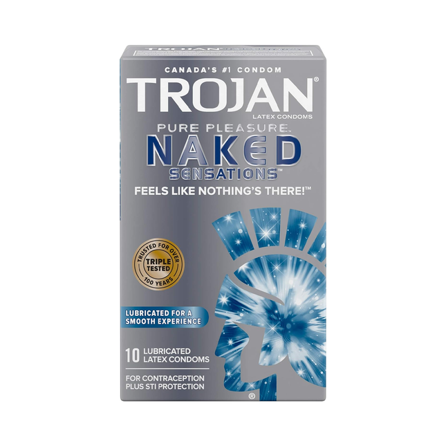 Trojan - Naked Sensations Pure Pleasure Extra Lubricated Condoms | 10 Condoms