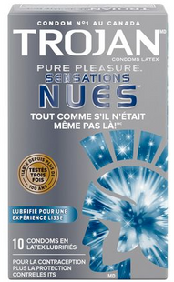 Trojan Naked Sensations Pure Pleasure Extra Lubricated Condoms | 10 count