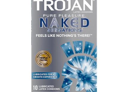 Trojan Naked Sensations Pure Pleasure Extra Lubricated Condoms | 10 count