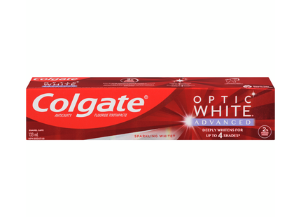 Colgate - Optic White Advanced Anticavity Fluoride Toothpaste, Sparkling White | 133 mL