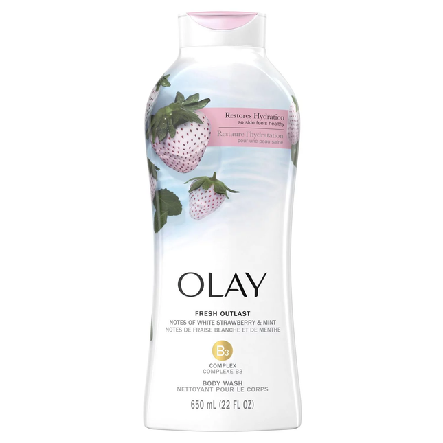 Olay - Nettoyant pour le corps Fresh Outlast B3 - Fraise blanche et menthe | 650 ml