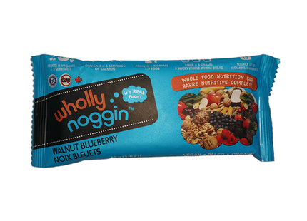 Wholly Noggin Foods - Noix et myrtille | 45 g, boîte de 12