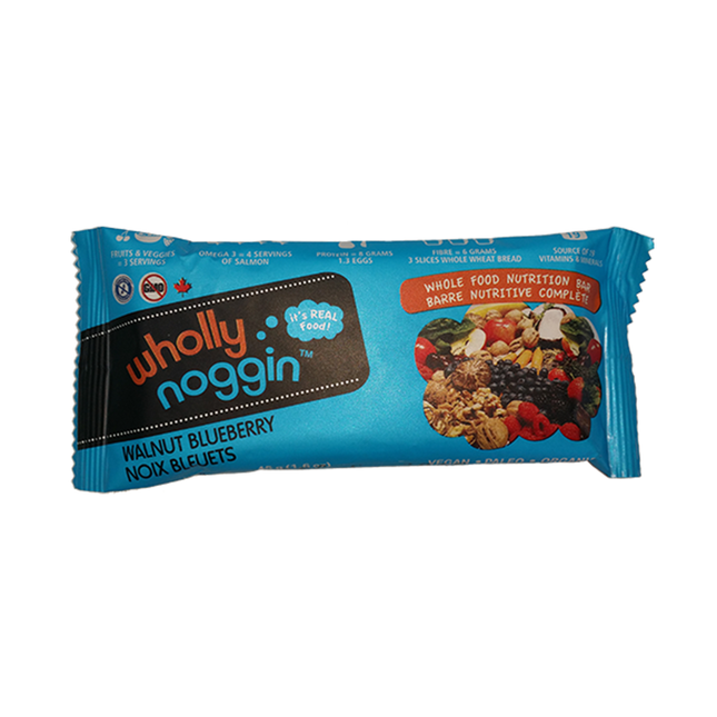 Wholly Noggin Foods - Noix et myrtille | 45 g, boîte de 12