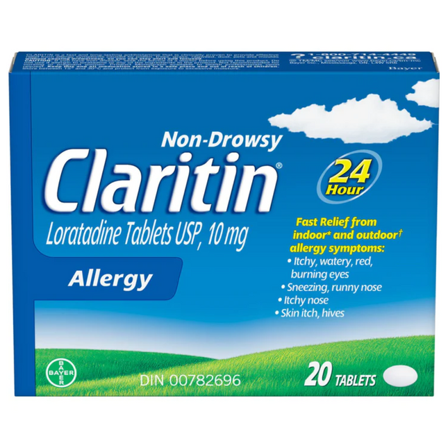 Claritin - Comprimés de soulagement des allergies 24 heures sans somnolence | 20 comprimés