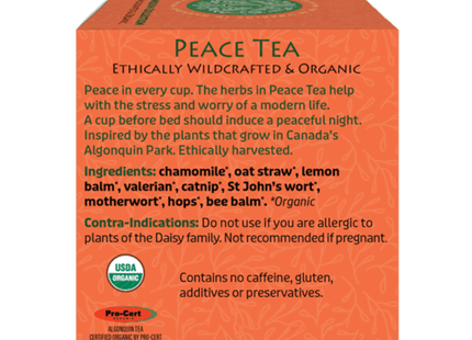 Algonquin Tea - Organic Peace Tea | 16 Bags