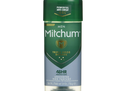 Mitchum Men Triple Odor Defense 48H Gel antisudorifique non parfumé | 96g